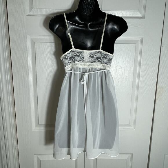 Vintage Y2K In Bloom Nightgown Women Small Beige Lace Bust Slip Dress Balletcore - Picture 4 of 9